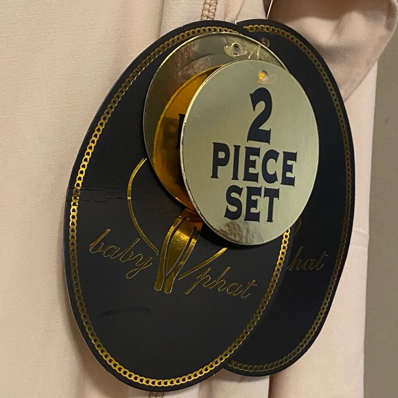 Vintage Baby Phat Long Sleeve Henley and Pant Loungewear Set Cream Women  2X NWT - Picture 9 of 10